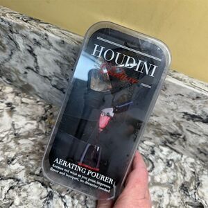 Rabbit Houdini Deluxe Wine Aerating Pourer Chrome Silver